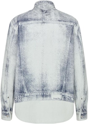 DIOR FW24圖案印花長袖襯衫藍色 - 時尚上衣 413D588A379X-C585 Lookbook DIOR FW24圖案印花長袖襯衫藍色 - 時尚上衣 413D588A379X-C585