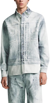 DIOR FW24圖案印花長袖襯衫藍色 - 時尚上衣 413D588A379X-C585 Purchase DIOR FW24圖案印花長袖襯衫藍色 - 時尚上衣 413D588A379X-C585