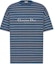 Order 디올 FW24 스트라이프 로고 프린트 루즈핏 크루넥 티셔츠 블루 493J671B0938-C580