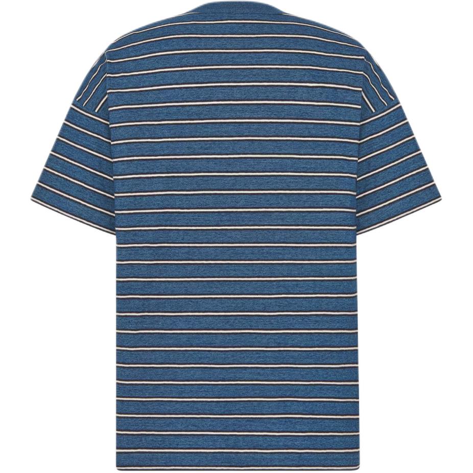 Lookbook 디올 FW24 스트라이프 로고 프린트 루즈핏 크루넥 티셔츠 블루 493J671B0938-C580