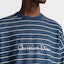 Details for 디올 FW24 스트라이프 로고 프린트 루즈핏 크루넥 티셔츠 블루 493J671B0938-C580
