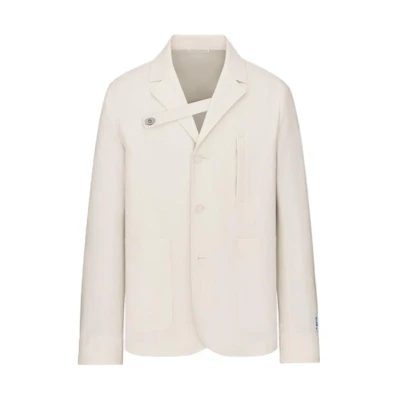 DIOR FW24 White Solid Color Single-Breasted Workwear Jacket 493C213A6209-C030