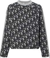 DIOR FW25 Wool-Blend Oblique Print Crewneck Sweater Gray 493M635AT847-C888 DIOR FW25 Wool-Blend Oblique Print Crewneck Sweater Gray 493M635AT847-C888