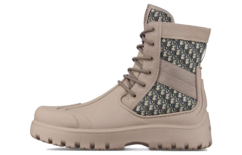 Dior Garden Lace Up Ankle Boots Brown Rubber 3BO315ZYH_H164
