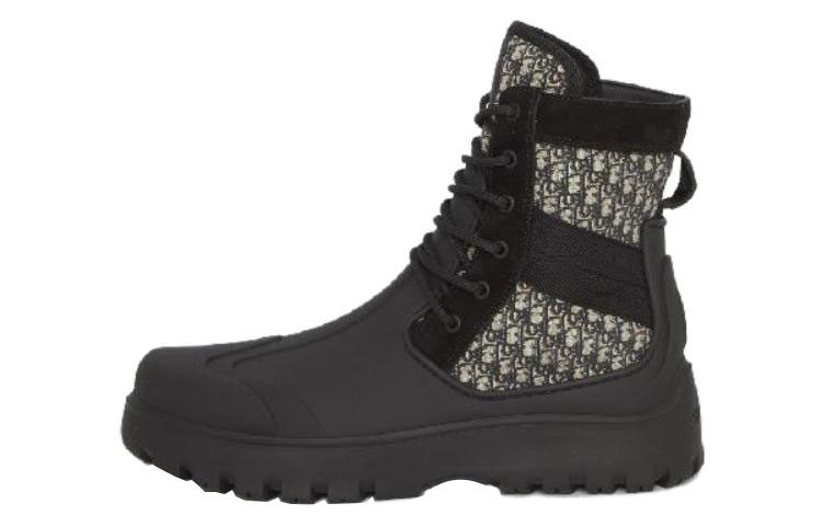 Dior Garden Lace Up Boot 'Dior Oblique - Black' 3BO315ZYH_H961