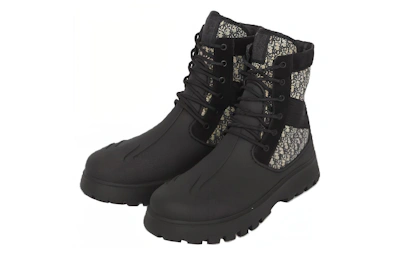 Dior Garden Lace Up Boot 'Dior Oblique - Black'