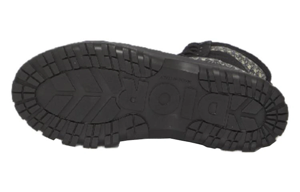 Dior Garden Lace Up Boot 'Dior Oblique - Black'