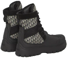 Purchase Dior オブリーク レースアップブーツ (ブラック) 3BO315ZYH_H961
