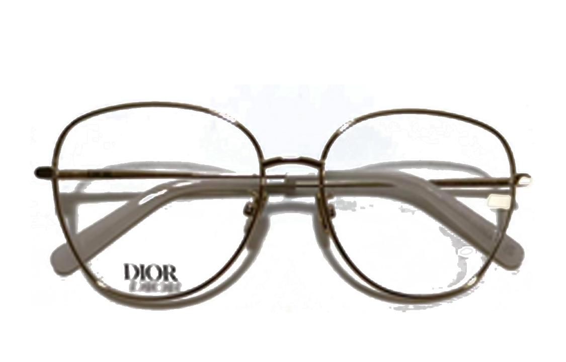 Order 迪奥金色不规则框光学眼镜 男女通用 时尚纤细镜腿款式 MINICD-OR4U-D600-55