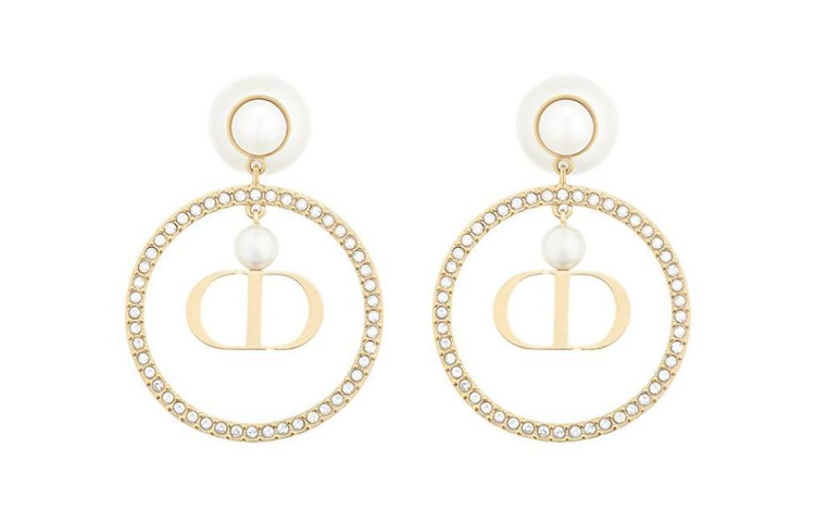 Dior Gold Pearl Crystal Earrings. E1728TRICY-D301 圖 2
