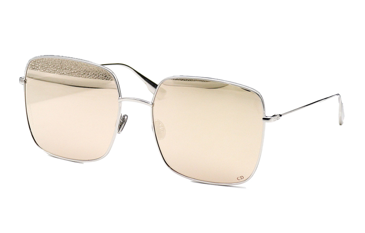 Dior Gold Square Alloy Sunglasses Unisex Couples Edition STELLAIRE1-010SQ 圖 2