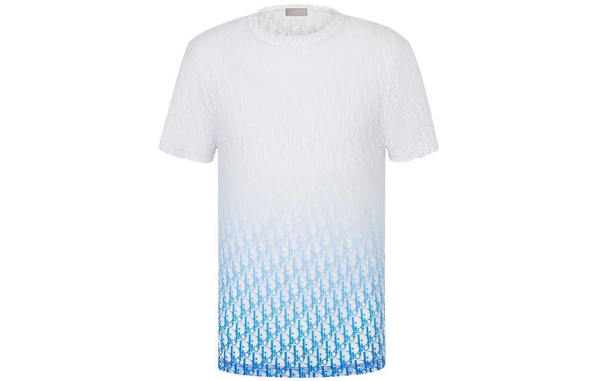 Dior Gradient Oblique Print Short Sleeve T-Shirt White 023J600A0625_C085 圖 2