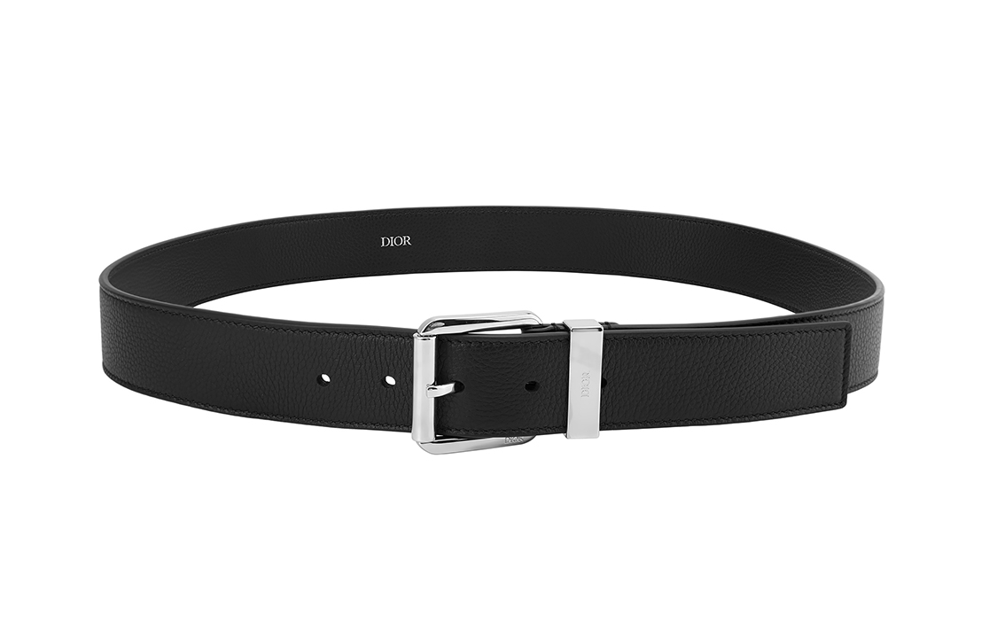 Lookbook 迪奥黑色粒面皮革腰带 3.5厘米宽 4333PLYMJ-H00N