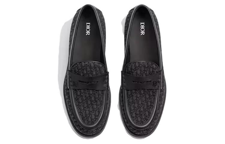 Shop Dior Granville Loafer 'Dior Oblique - Hitam' 3LO129ZUJ_H969