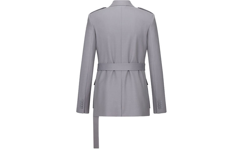 Lookbook DIOR Gray Double-Breasted Belted Blazer - New Season Edition 193C248A5180-C810