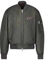 DIOR Gray Floral Logo Embroidered Bomber Jacket New Collection 943C439F5028-C884 DIOR Gray Floral Logo Embroidered Bomber Jacket New Collection 943C439F5028-C884