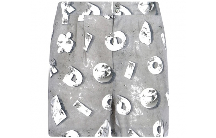 Order DIOR 灰色標誌印花休閒短褲 023C132A4846-888