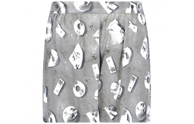 Lookbook DIOR 灰色標誌印花休閒短褲 023C132A4846-888