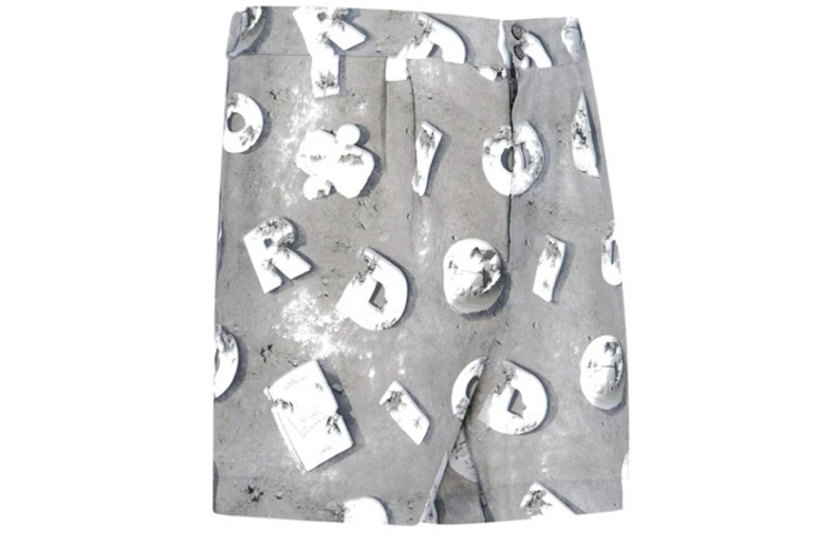 Shop DIOR 灰色標誌印花休閒短褲 023C132A4846-888