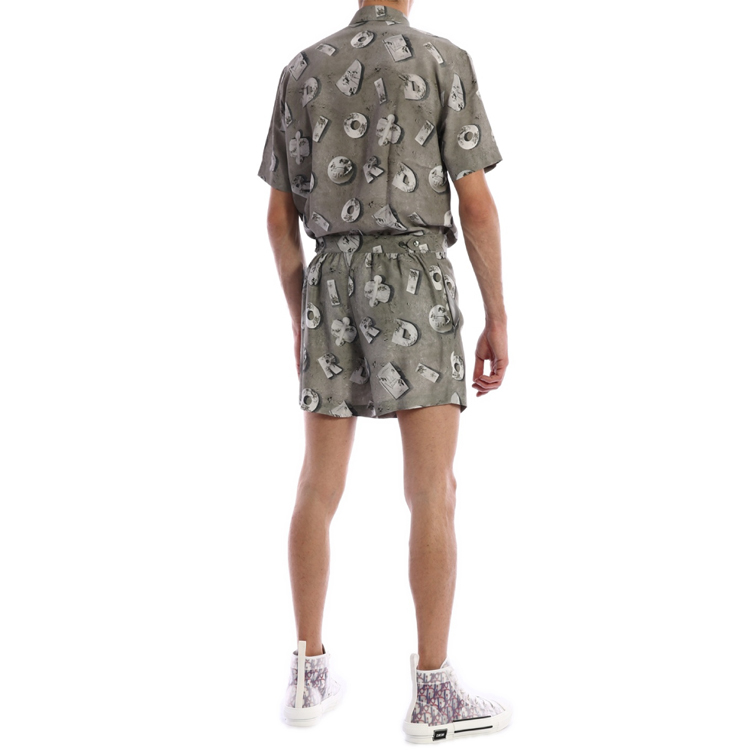 Details for DIOR 灰色標誌印花休閒短褲 023C132A4846-888