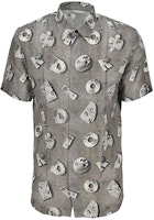 Dior Gray Short Sleeve Shirt with Logo Print Collar 2023 Release 013C548A4846-888 Dior Gray Short Sleeve Shirt with Logo Print Collar 2023 Release 013C548A4846-888