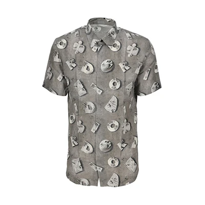 Dior Gray Short Sleeve Shirt with Logo Print Collar 2023 Release 013C548A4846-888