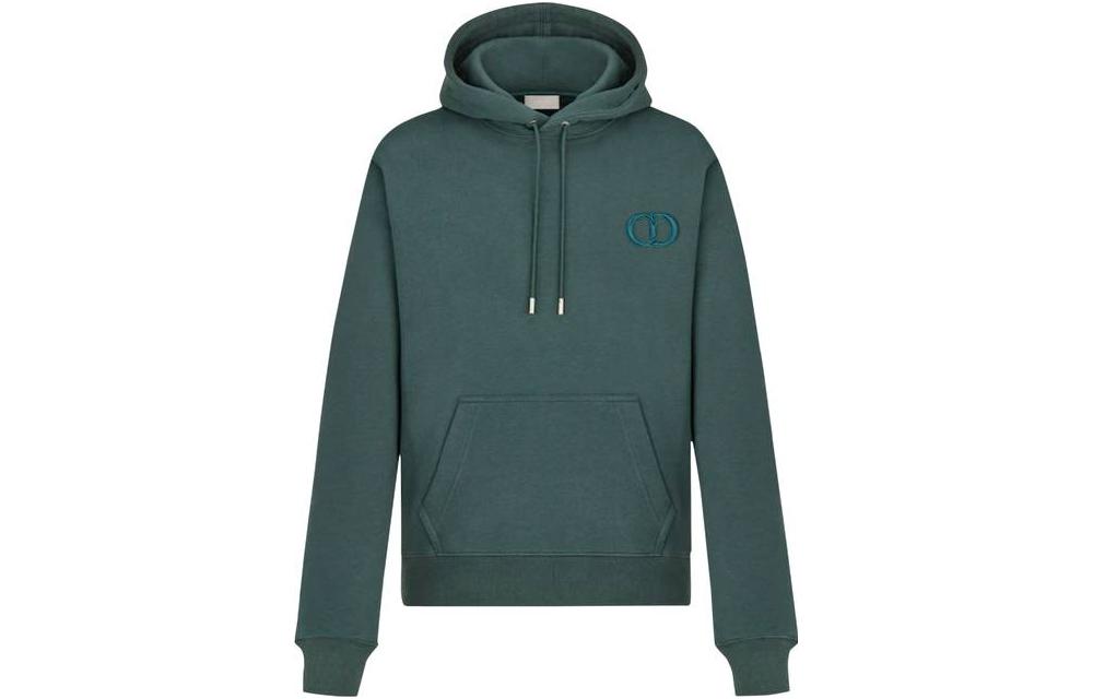 DIOR Green Logo Hoodie with Drawstring 113J698A0531-C632