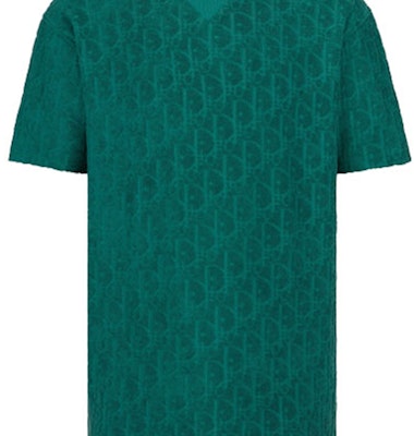 ディオール グリーンロゴプリント コットン オーバーサイズ Tシャツ - ショートスリーブ 113J692A0614-C676 Cheap ディオール グリーンロゴプリント コットン オーバーサイズ Tシャツ - ショートスリーブ 113J692A0614-C676