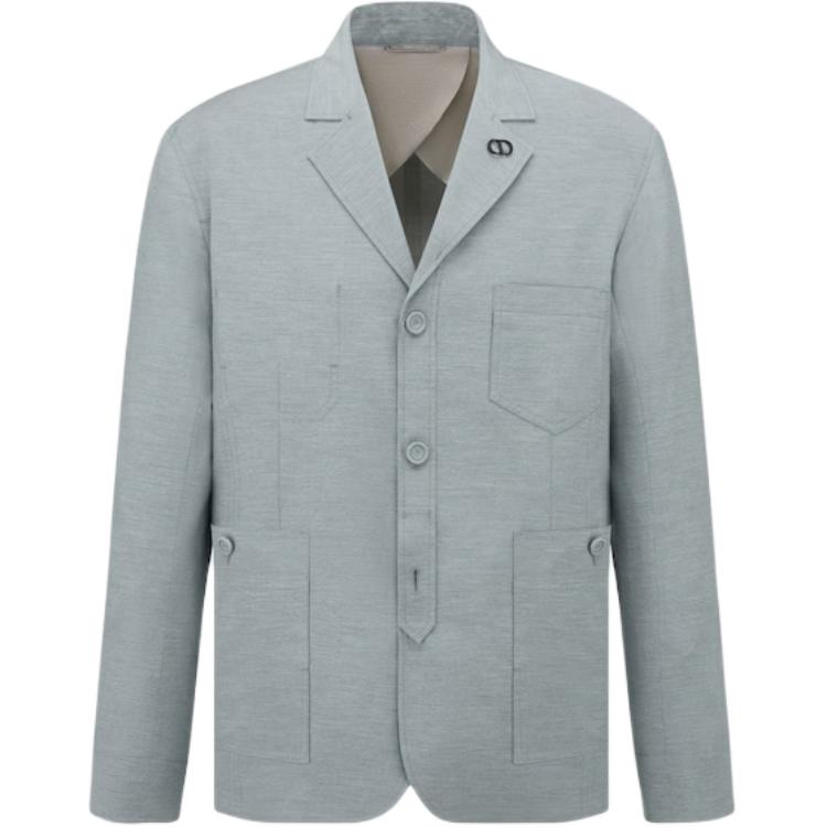 Dior Grey Button-Pocket Utility Workwear Jacket 313C203A6328-C800