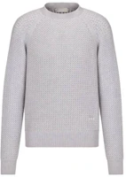 Dior Grey Crewneck Long Sleeve Ribbed Sweatshirt 393M659AT614-C810 Dior Grey Crewneck Long Sleeve Ribbed Sweatshirt 393M659AT614-C810