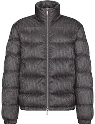 DIOR Grey Logo Print Stand Collar Down Jacket with Zipper. 943C449A4462-C868 Buy DIOR Grey Logo Print Stand Collar Down Jacket with Zipper. 943C449A4462-C868