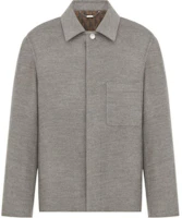 DIOR Grey Solid Color Loose Fit Long Sleeve Jacket 413C209A6264-C888 DIOR Grey Solid Color Loose Fit Long Sleeve Jacket 413C209A6264-C888