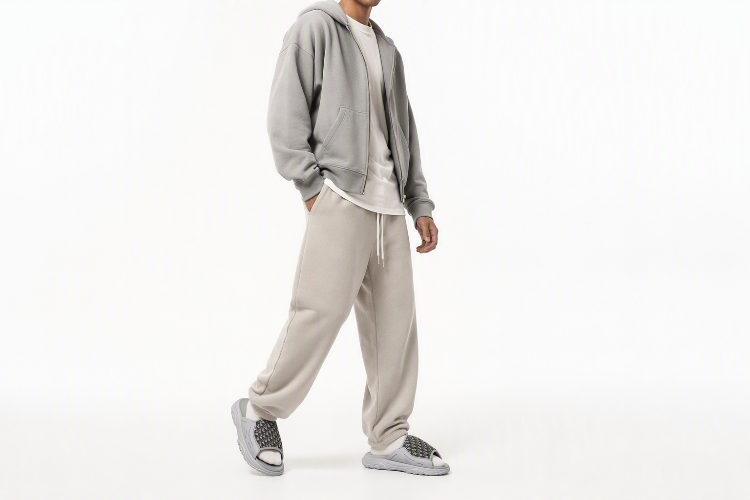 Order Dior H-Town 涼鞋『Dior Oblique - 灰米色』3SA132ZYF-H800