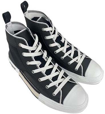 Dior High-Top Lace-Up Round-Toe Sneaker 'Black Leather' 3SU218YRP_900 Order Dior High-Top Lace-Up Round-Toe Sneaker 'Black Leather' 3SU218YRP_900