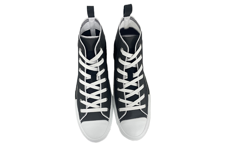 Lookbook 迪奥高帮系带圆头运动鞋 '黑色皮革' 3SU218YRP_900