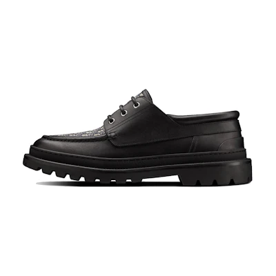 Dior High-Top Smooth Calfskin Embossed Sneakers 'Black'