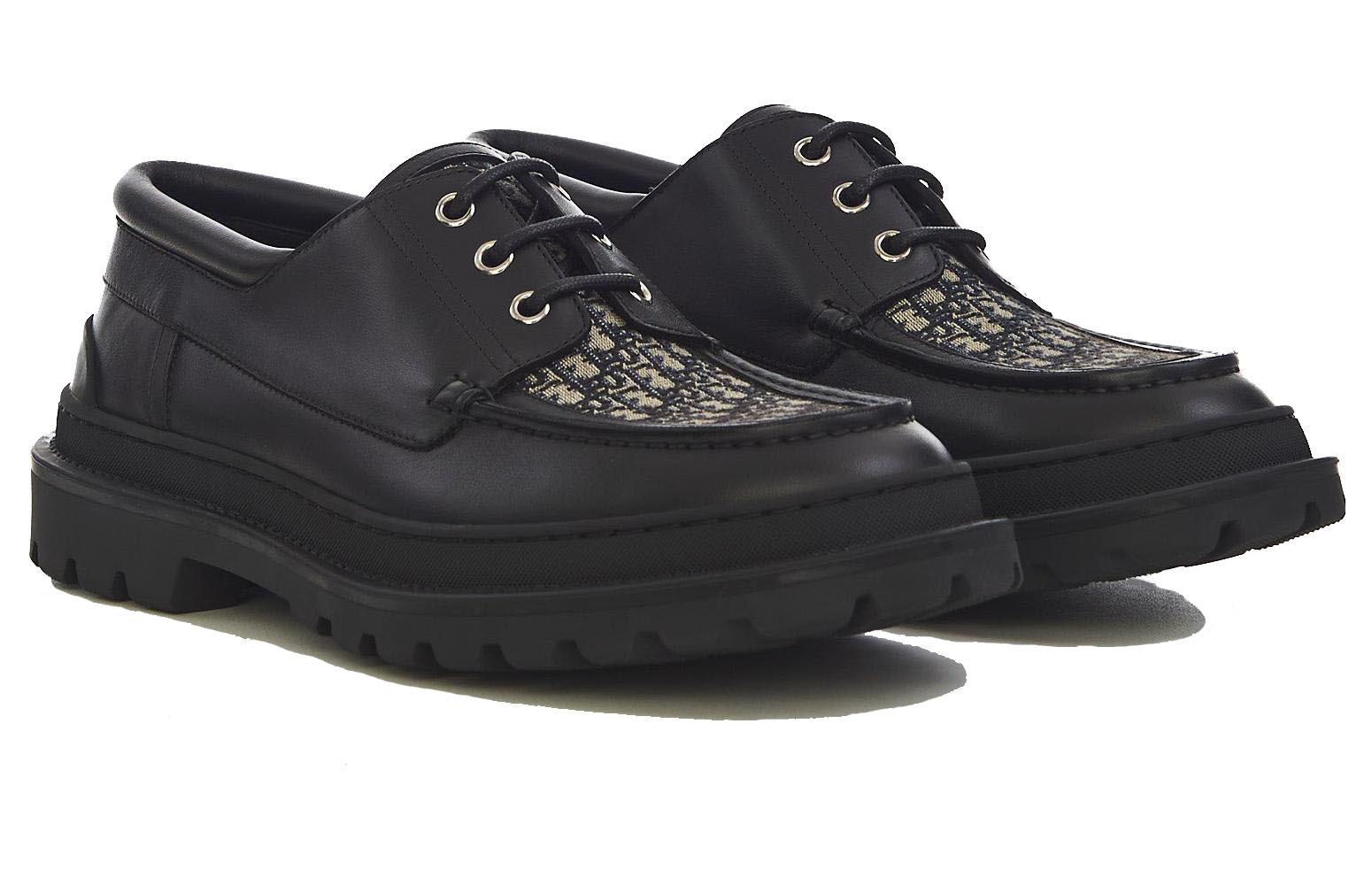 Shop Dior High-Top Smooth Calfskin Embossed Sneakers 'Black' 3DE318ZKD_H961