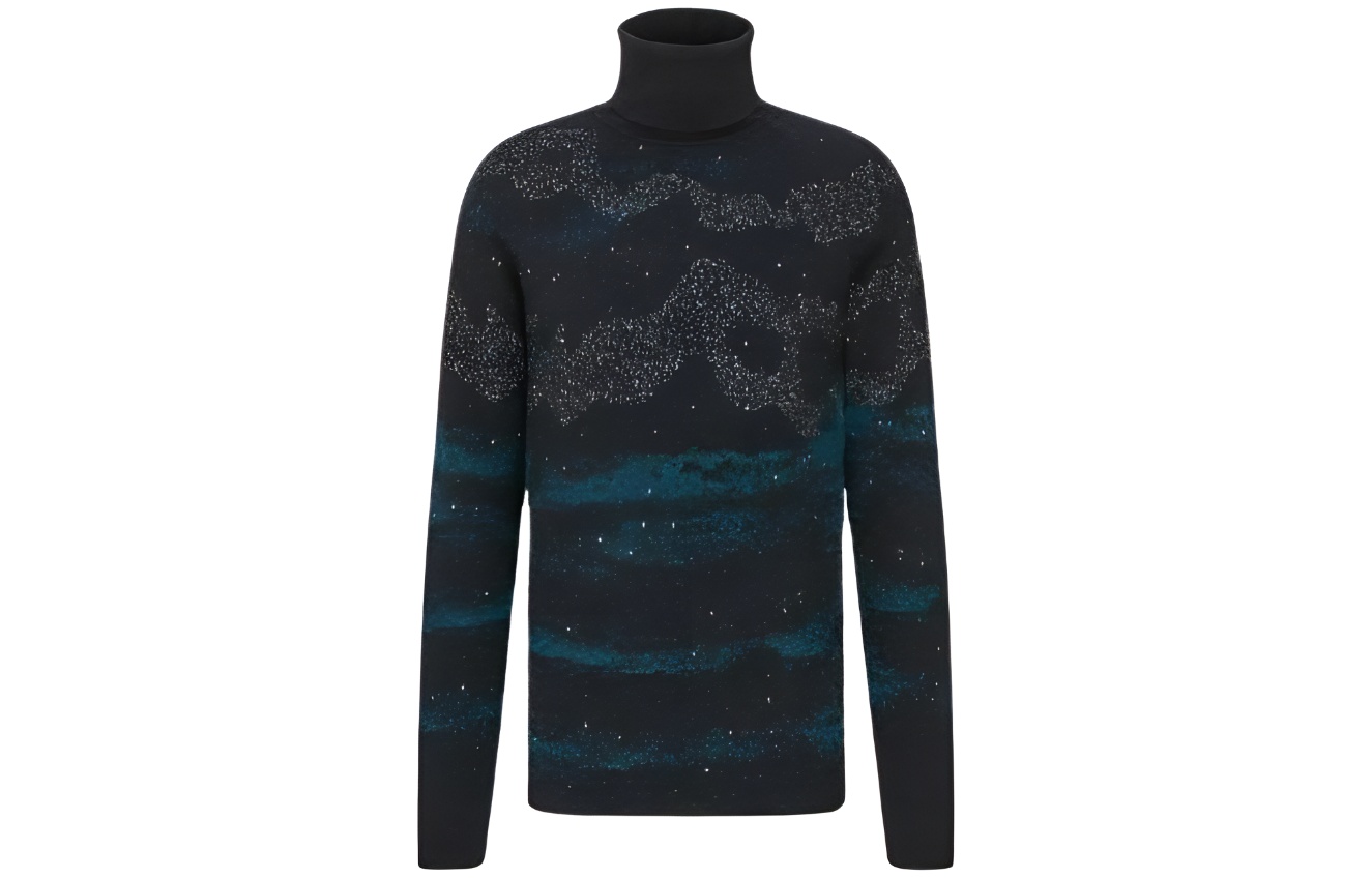 DIOR High Neck Pullover Knit Sweater  Multicolor 143M649AT276-985