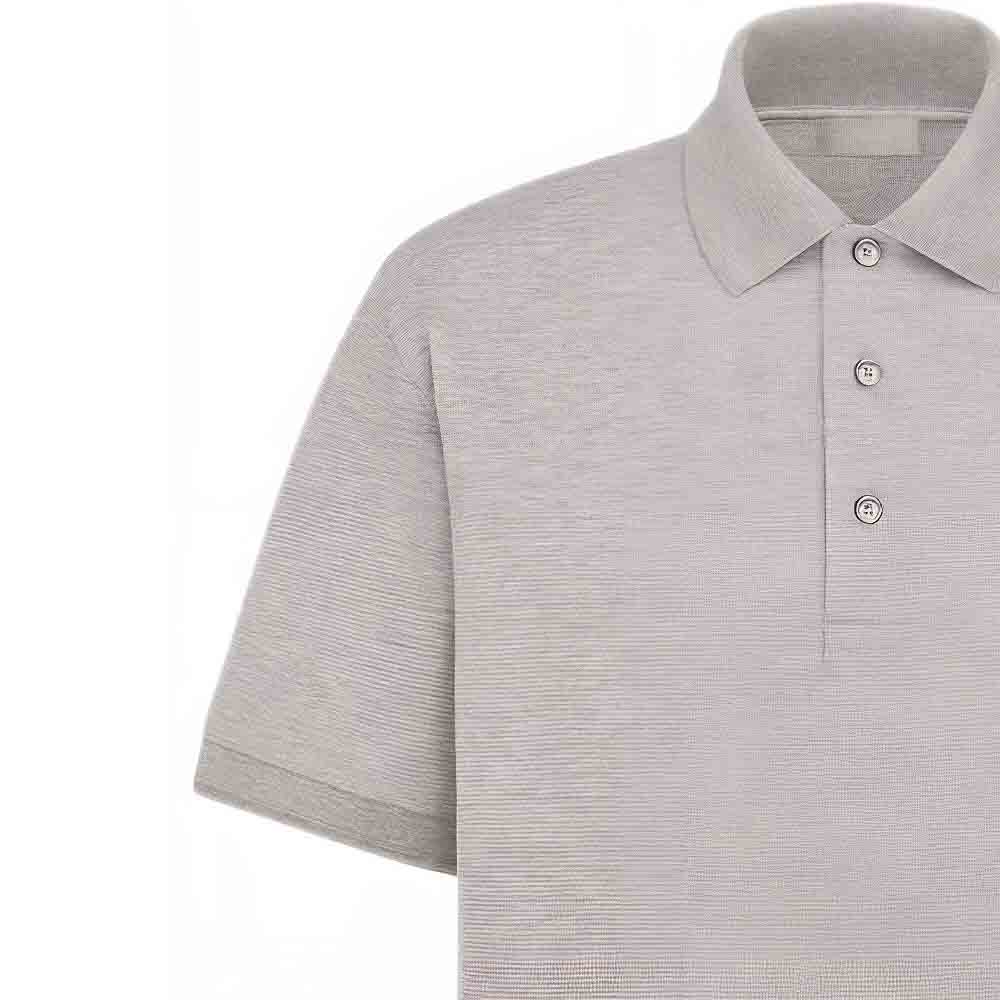 Shop DIOR Polo Gris Hombre con Logo Icono y Botones Parciales. 493J832A0869-C888