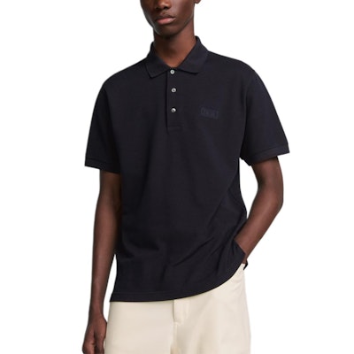 Dior Icon Logo Patch Half-Button Black Short-Sleeve Polo Shirt. 493J832A0869-C585 Shop Dior Icon Logo Patch Half-Button Black Short-Sleeve Polo Shirt. 493J832A0869-C585