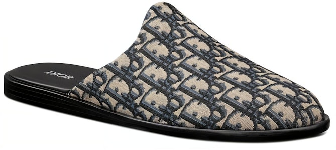 DIOR Indior 精緻滿印老花 皮革鞋底 居家休閒拖鞋穆勒鞋 黑色 Lookbook DIOR Indior 精緻滿印老花 皮革鞋底 居家休閒拖鞋穆勒鞋 黑色