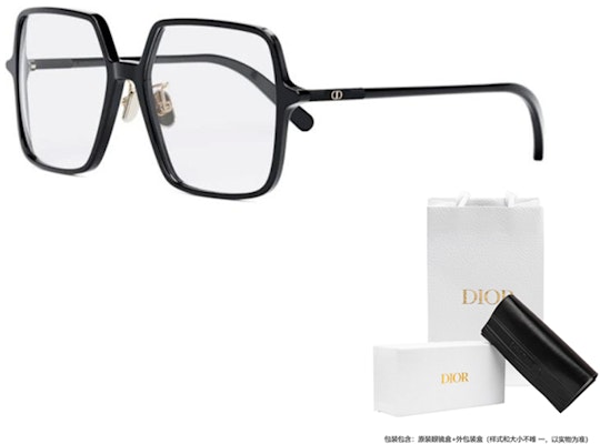 DIOR黑色不规则醋酸材质男女同款光学眼镜附Logo MINICDOS7F1100 Lookbook DIOR黑色不规则醋酸材质男女同款光学眼镜附Logo MINICDOS7F1100