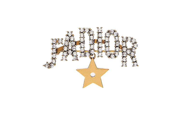 Dior J'adior Brooch Gold with White Crystals Gold Plated V0300ADRCY-D908