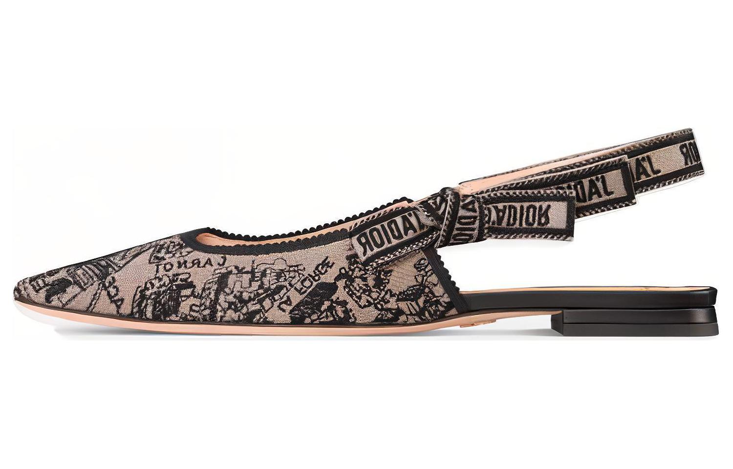 Dior J'Adior Women's Ballet Flat 'Black Beige' KDB660KPY_S37U