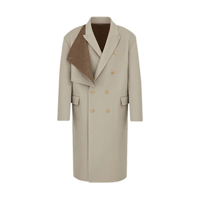 DIOR Khaki Solid Double-Breasted Casual Coat 943C331A3840-C181