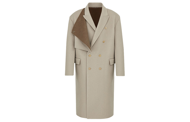 Order DIOR Khaki Solid Double-Breasted Casual Coat 943C331A3840-C181