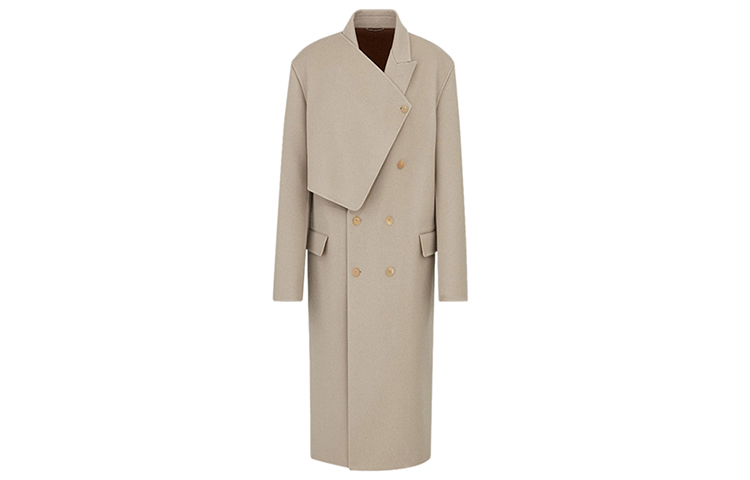 Lookbook DIOR Khaki Solid Double-Breasted Casual Coat 943C331A3840-C181