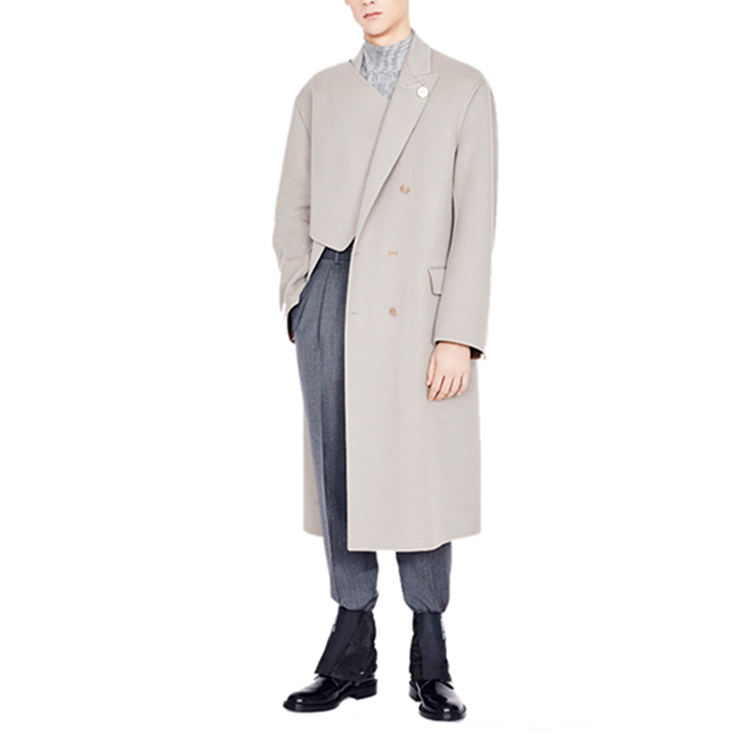 Details for DIOR Khaki Solid Double-Breasted Casual Coat 943C331A3840-C181