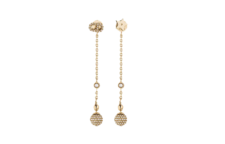 Dior La Petite Tribale Gold Long Drop Earrings E0672TRECY-D301