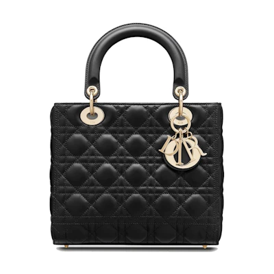 Dior Lady Dior Bag Cannage Lambskin Medium Black